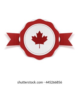 Canada patriotic Banner with Ribbon