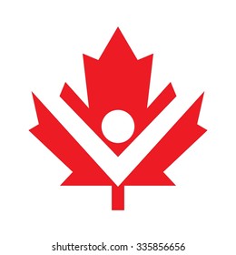 canada people logo vector. logo template. vector icon.