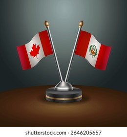 Tabela do Canadá e do Peru sinaliza relação com plano de fundo gradiente