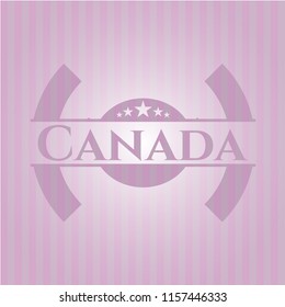 Canada pink emblem. Vintage.