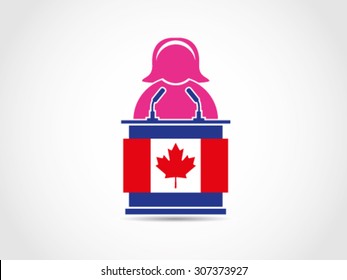 Canada Podium Woman Emancipation