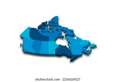 Canada political map of administrative divisions