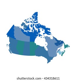 Canada political vector map