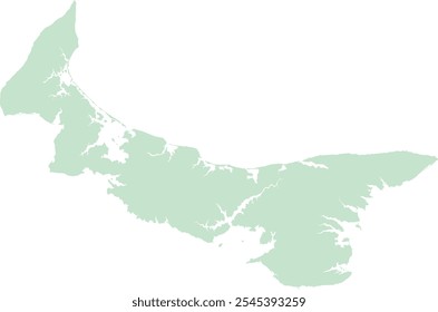 Mapa da Província da Ilha Príncipe Eduardo do Canadá com esboço