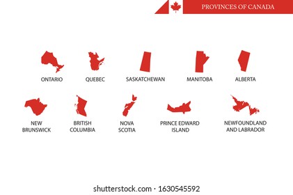 Canada provinces and territories map outline shape