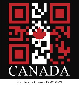 Canada QR code flag, vector