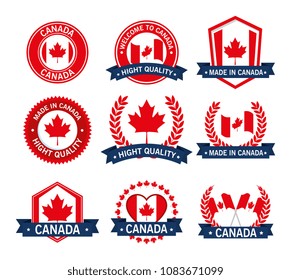 canada quality seals set icon