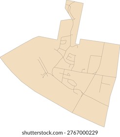 Canada Quebec CMA (Census Metropolitan Area) Hawkesbury (Quebec part) Boundary and Road Vector Map