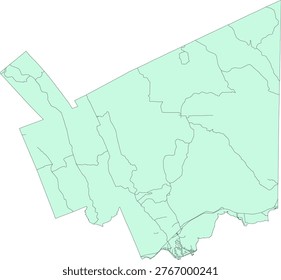 Canada Quebec CMA (Census Metropolitan Area) Campbellton (Quebec part) Boundary and Road Vector Map