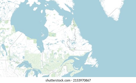 Kanada - Quebec Illustrierte Karte minimal und modern. 