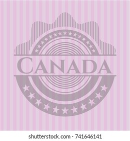 Canada realistic pink emblem