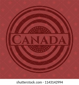 Canada red emblem. Retro