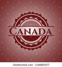 Canada red emblem. Retro