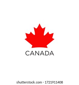 Canada red flag vector illustration design template