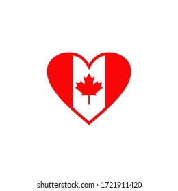 Canada red flag vector illustration design template