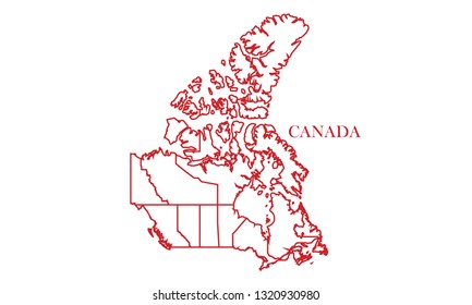 Canada red line map