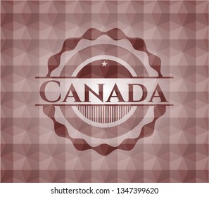 Canada red seamless geometric pattern emblem. Seamless.