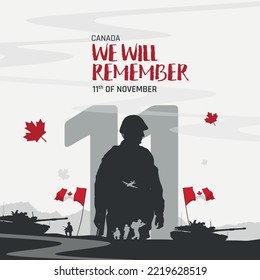 Canada Remembrance day Illustration Design