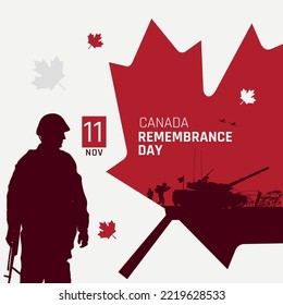 Canada Remembrance day Illustration Design