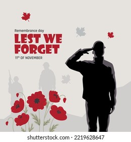 Canada Remembrance day Illustration Design