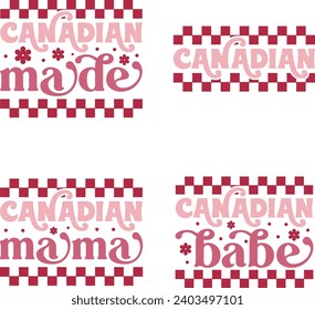 Canada retro design bundle and digital download