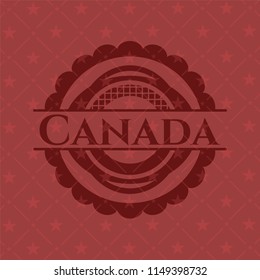 Canada retro red emblem