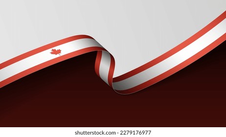 Canada ribbon flag background. Element of impact for the use you want to make of it.