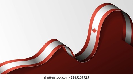 Canada ribbon flag background. Element of impact for the use you want to make of it.