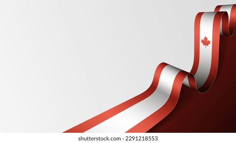 Canada ribbon flag background. Element of impact for the use you want to make of it.