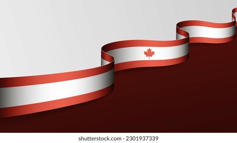 Canada ribbon flag background. Element of impact for the use you want to make of it.