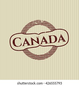 Canada rubber seal with grunge texture