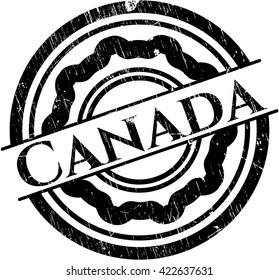Canada rubber stamp with grunge texture