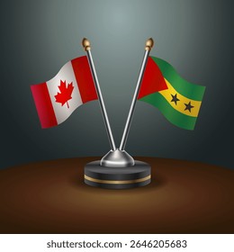 Tabela Canadá e São Tomé e Príncipe sinaliza relação com plano de fundo gradiente