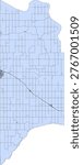 Canada Saskatchewan CMA (Census Metropolitan Area) Lloydminster (Saskatchewan part) Boundary and Road Vector Map