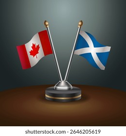 Tabela do Canadá e da Escócia sinaliza relação com plano de fundo gradiente