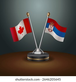 Tabela do Canadá e da Sérvia sinaliza relação com plano de fundo gradiente
