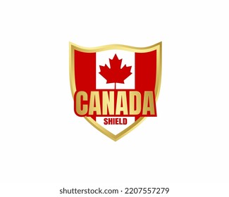 CANADA shield badge vector isolated