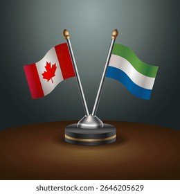 Tabela do Canadá e da Serra Leoa sinaliza relação com plano de fundo gradiente