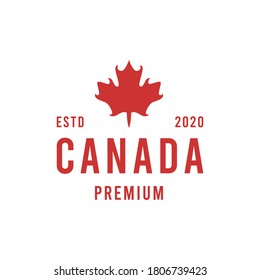 Diseño de la ilustración del logotipo del vector de silueta de Canadá