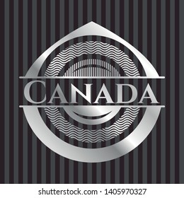 Canada silvery emblem. Vector Illustration. Mosaic.