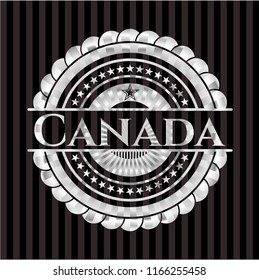 Canada silvery shiny emblem