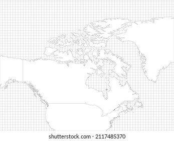 Canada simple outline blank map