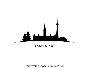 Canada skyline 
Vector skyline on a white background