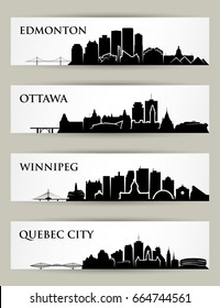 Canada skylines - vector illustrations