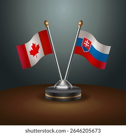 Tabela do Canadá e da Eslováquia sinaliza relação com plano de fundo gradiente