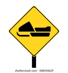 Canada Snowmobile Crossing Sign