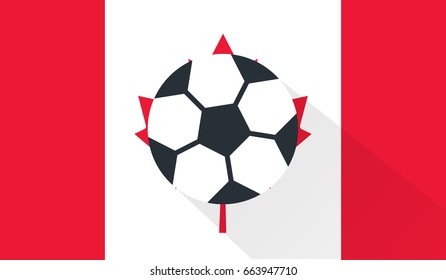 canada soccer / football team flag