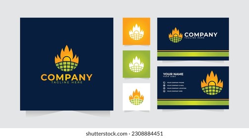 Canada solar panel Logo vector Template
