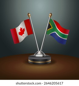 Tabela do Canadá e da África do Sul sinaliza relação com plano de fundo gradiente