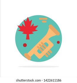 Canada, Speaker, Laud Abstract Circle Background Flat color Icon